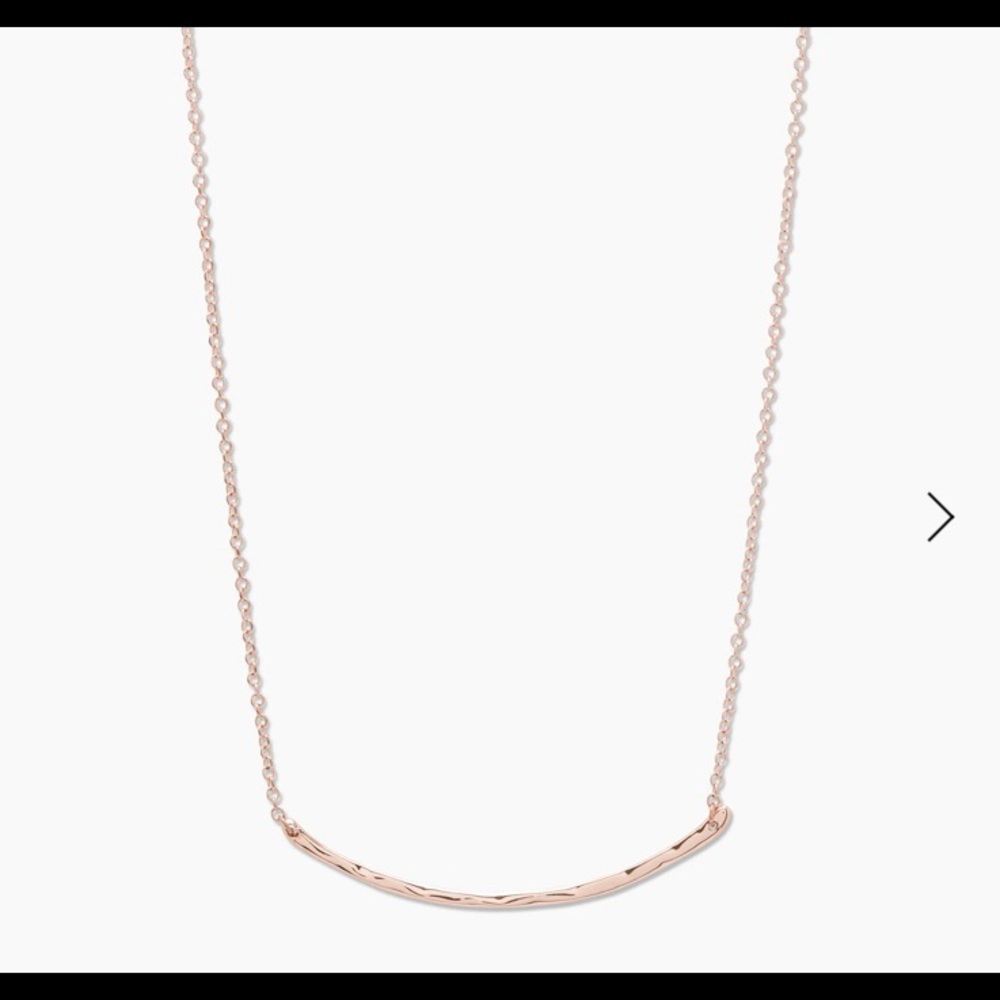 Gorjana rosegold taner bar necklace